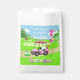 Tack 2:a födelsedag Polka Dot Rosa Girly Golf