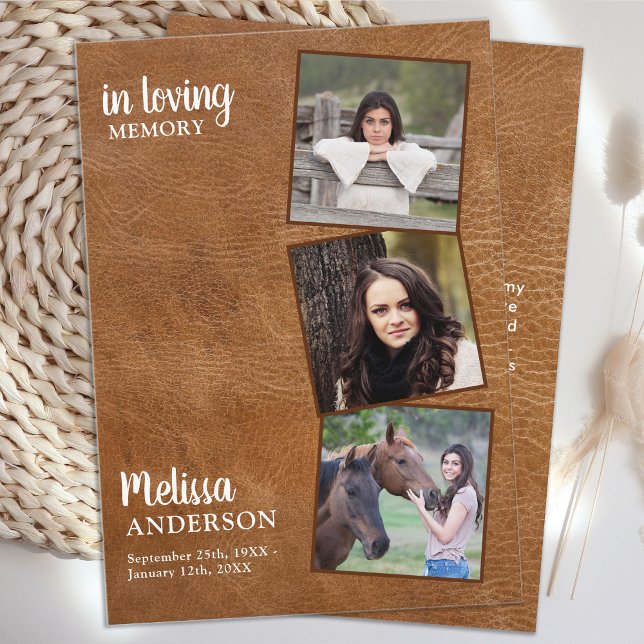 Tack 3 fotominnesläder med Vintage Anteckningskort (Skapare uppladdad)