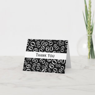 Tack 60:e födelsedag Mönster Black/White Kort
