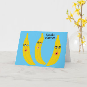 TACK A BUNCH Funny Bananas tack för Cute Kort