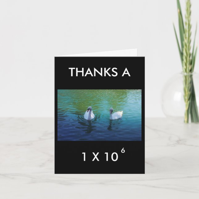 TACK A MILLION - tack-kort Kort (Framsida)