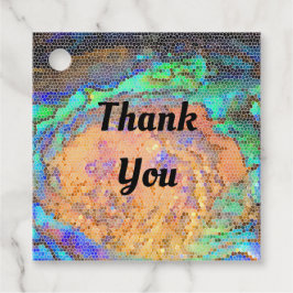 Tack Abstrakt av fastsatt glas Gåvor Etiketter