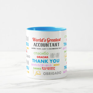 Tack Accountant Gift Personlig Modern Roligt Mugg
