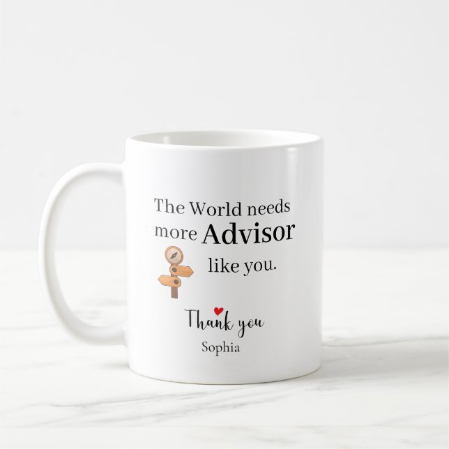 Tack Advisor — Anpassat Namn Kaffemugg (Vänster)