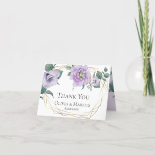 Tack Akvarell Lavendel Peonies Kort