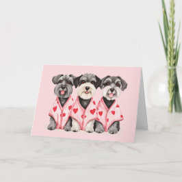 Tack Alla Hjärtans Dag Schnauzer Hundar Kort