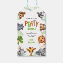 Tack Alla Party-djur Cute Safari Birthday