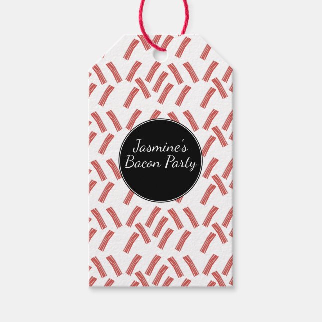 Tack allt du kan äta Bacon Party i alla åldrar Presentetikett (Framsidan)