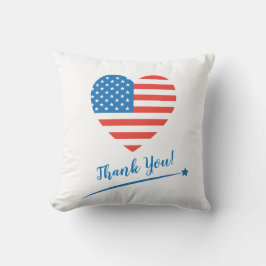 Tack - American USA flagga Heart Fireworks Kudde