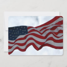 Tack Amerikansk Flagga Veterans Day Platt Kort