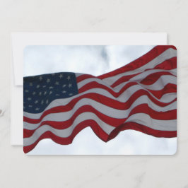 Tack Amerikansk Flagga Veterans Day Platt Kort