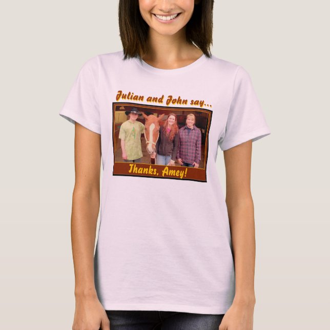 Tack, Amey! T-shirt (Framsida)