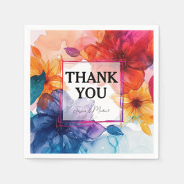 Tack Anemone Dreamscape Bröllop Pappersservett