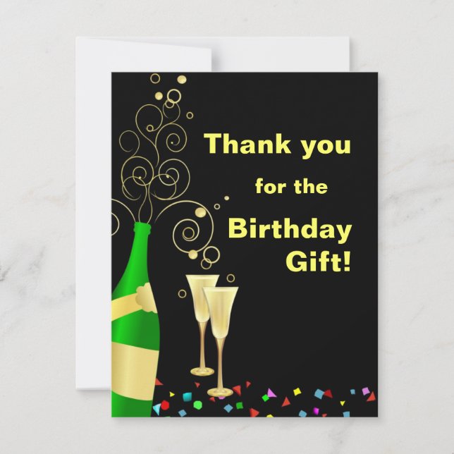 Tack - Anpassningsbar Birthday Gift Tack Cards Kort (Framsida)