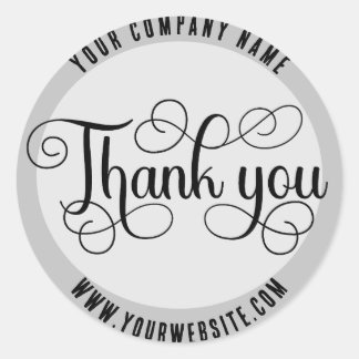 Tack Anpassningsbar Business Runt Klistermärke