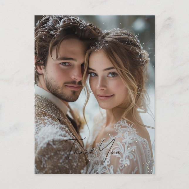 Tack, Anpassningsbar Foto Vykort (Framsida)