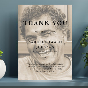 Tack Anpassningsbar Funeral Photo Sympathy Grief L