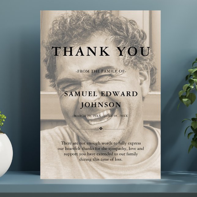 Tack Anpassningsbar Funeral Photo Sympathy Grief L (Skapare uppladdad)