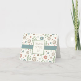 Tack Anpassningsbar Inspiritivity Blommigt Notecar Kort