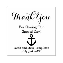 Tack Anpassningsbar Nautical Bröllop Rubber Frimär Stämpel