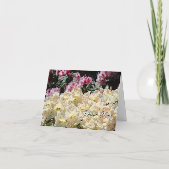 Tack! anteckningskort Anpassade Rhodies Blommor (Framsida)