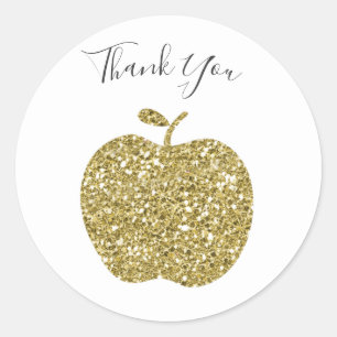 Tack Apple Stickers for Teacher Runt Klistermärke