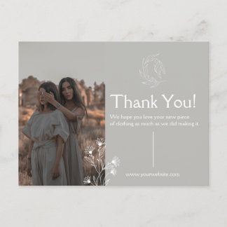 Tack Appreciation Postkort för Kläder  Vykort