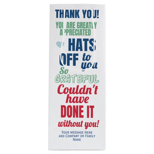 Tack Appreciation Vinstaska (Framsidan)