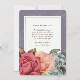 Tack-årsdagen för flashkort inbjudningar