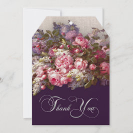 Tack-årskort för målning av blommigt Bröllop Inbjudningar