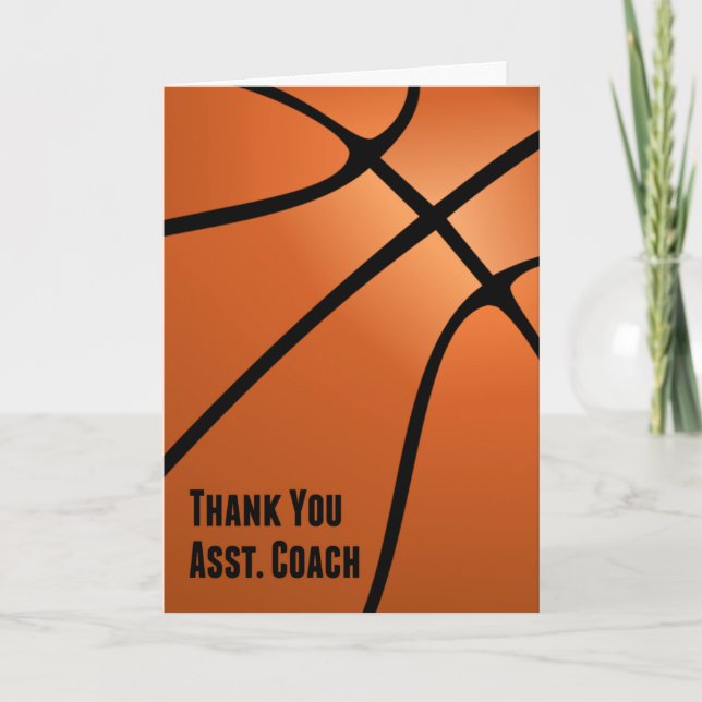 Tack Assistant Basketball Coach for Hard Work Kort (Framsida)