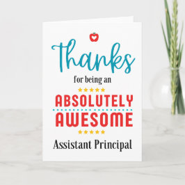 Tack Assistant rektor, tack Fantastisk Kort