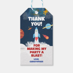 Tack, Astronaut Födelsedagsfest Rymden Presentetikett