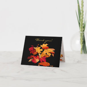 Tack Autumn Foliage in Orange Red Gult Kort