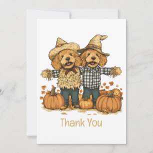 Tack Autumn Harvest Goldendoodle Hundar Kort