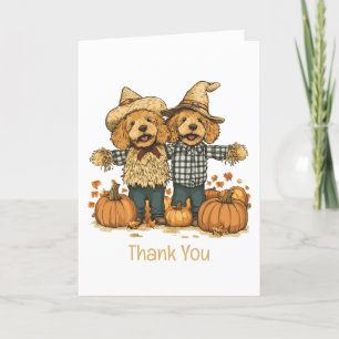 Tack Autumn Harvest Goldendoodle Hundar Kort