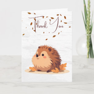 Tack Autumn Hedgehog Kort
