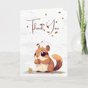 Tack Autumn Squirrel Kort