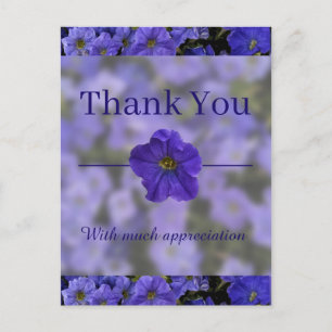 Tack av Bevackra Blue Violet Petunias Vykort