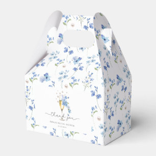 Tack av blå pärlor och Möhippa av prosecco Presentaskar