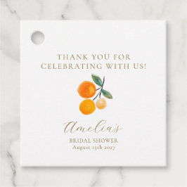 Tack av Citrus Oranges Möhippa Brunch Anpassningsb Gåvor Etiketter