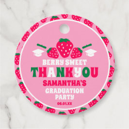 Tack av jordgubbens Rosa Studentfest Gåvor Etiketter