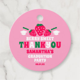 Tack av jordgubbsberry Berry Sweet Studentfest Gåvor Etiketter