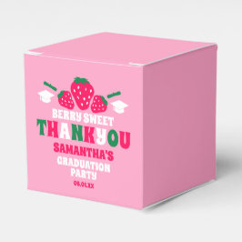 Tack av jordgubbsberry Berry Sweet Studentfest Presentaskar