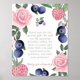 Tack av jordgubbsgåvor och blåbär från Party Poster