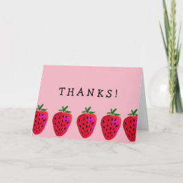 Tack av jordgubbsmappar kort