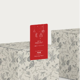 Tack av julbox Förseglingsetikett Fraktsedel