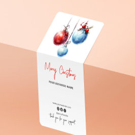 Tack av julbox Förseglingsetikett Fraktsedel