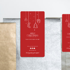 Tack av julbox Förseglingsetikett Fraktsedel