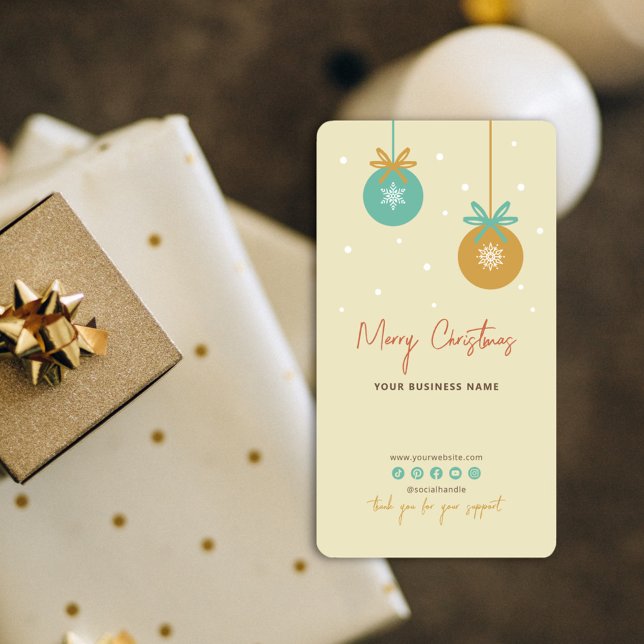 Tack av julbox Förseglingsetikett Fraktsedel (Skapare uppladdad)